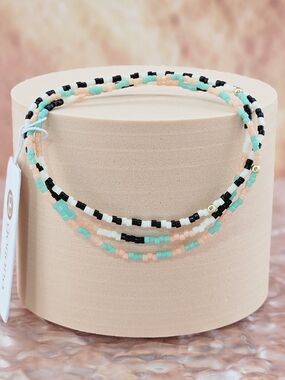 Gorjana Palm Desert Stripe Beaded Bracelets Multi Boho Vacation Summer Beach